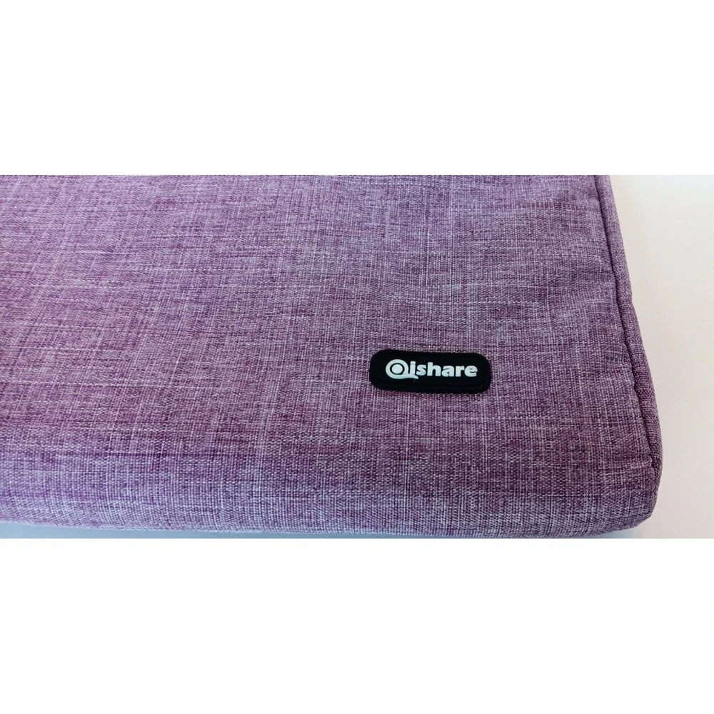 Qishare Purple Heathered Laptop Case Bag No Shoulder Strap
